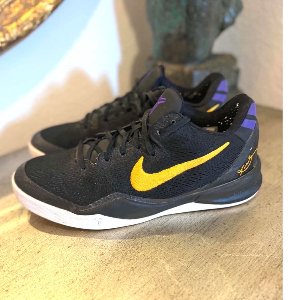 Nike Kobe 8 Protro Hollywood Nights Black Gold Purple FN0266-002 Mens 5.5Y